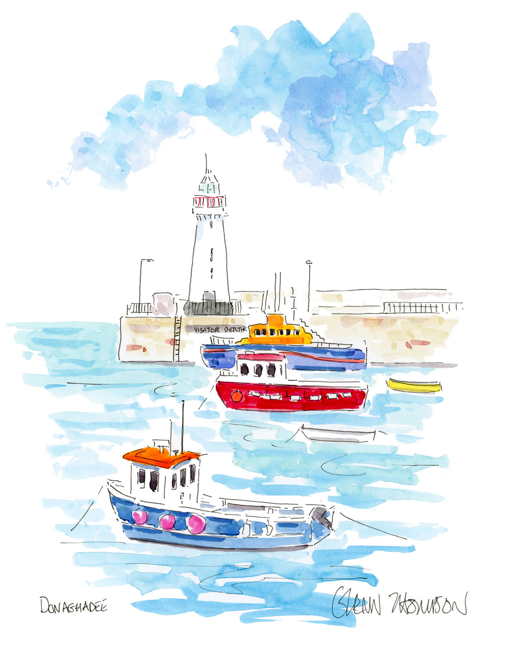 Donaghadee Northern Ireland watercolour by Belfast Artist Glenn Thompson